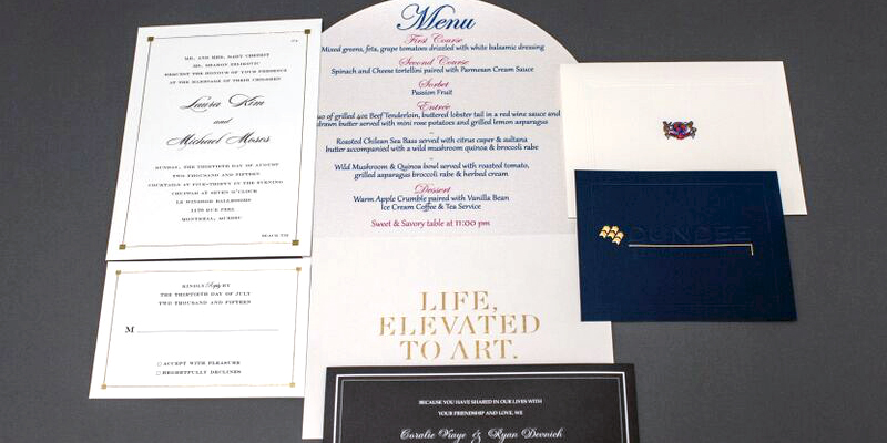 Invitations and Menus